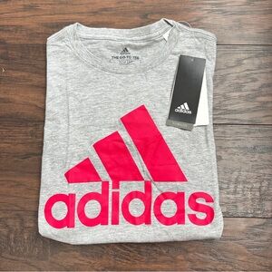 Adidas Womens GO TO Short Sleeve Logo Tee Gray Size XS
